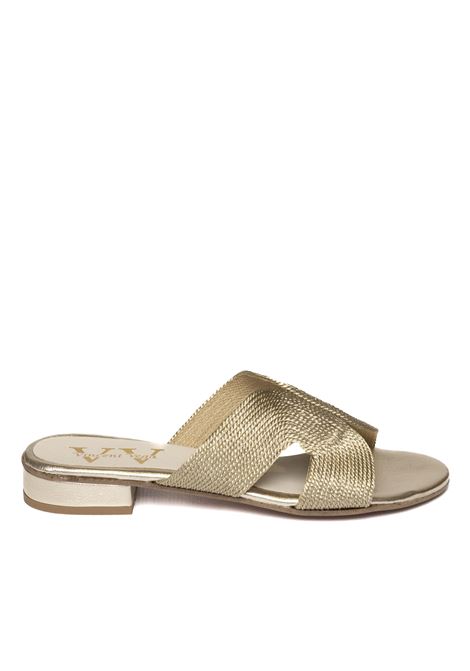 Gol rafia sandal VINCENT VEGA | LEYTON PT20RAFIA-GOLD